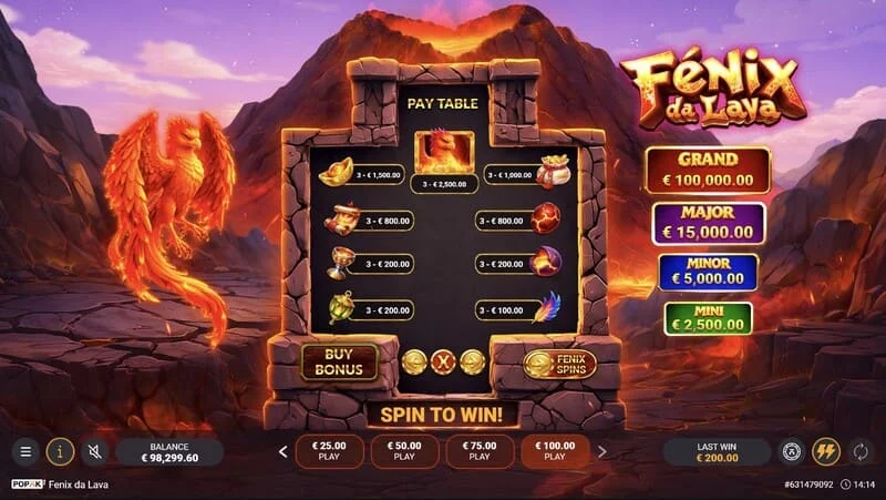Fenix da Lava – myntinnsamler i respinn-modus